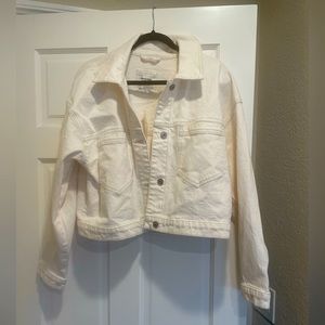 NWT Abercrombie & Fitch White Denim Jacket
